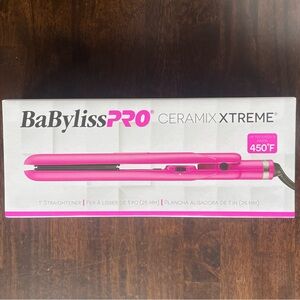 BaByliss PRO Ceramix Xtreme Ceramic 1" Straightener Flat Iron Hot Pink 450°F NEW